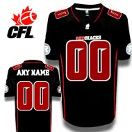 CFL Custom Ottawa Redblacks Premier TC Black  Football Jersey