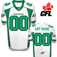 CFL Custom Saskatchewan Roughriders Premier TC White Football Jersey