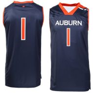Auburn Tigers  NCAA College Navy Blue Basketball Jersey 