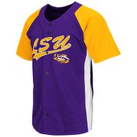LSU Tigers Purple Gold NCAA College Baseball Jersey 