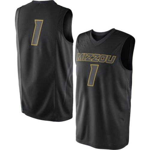 Missouri Tigers NCAA College Black Basketball Jersey 
