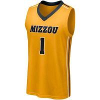 Missouri Tigers NCAA College Gold Basketball Jersey 