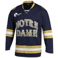 Notre Dame Fighting Irish NCAA College Navy Lace Hockey Jersey 