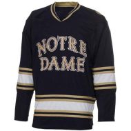 Notre Dame Fighting  NCAA College Navy Blue Hockey Jersey 