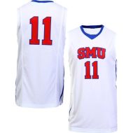SMU Mustangs NCAA College White Basketball Jersey 