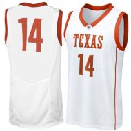 Texas Longhorns NCAA College White Basketball Jersey 