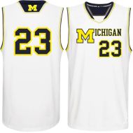 Michigan Wolverines NCAA College White Basketball Jersey 