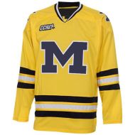 Michigan Wolverines NCAA College Gold M CCHA Hockey Jersey 