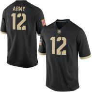 USMA West Point Black Knights NCAA Black Football Jersey 