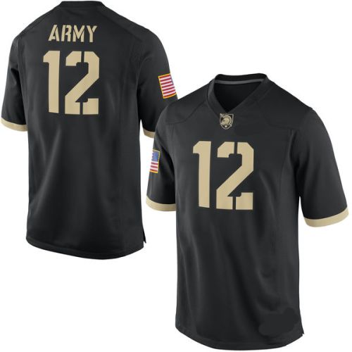 USMA West Point Black Knights NCAA Black Football Jersey 