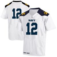 USN Navy Academy Midshipmen White NCAA College Football Jersey 