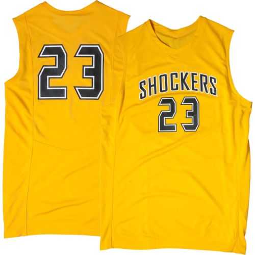 Wichita State Shockers NCAA College Gold Basketball Jersey 