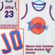 Michael Jordan #23 Space Jam Custom Tune Squad White Jersey