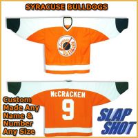 SYRACUSE BULLDOGS SLAPSHOTS AWAY ORANGE HOCKEY JERSEY (Pick A Player)