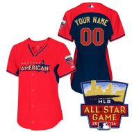 All-Star 2014 American League Women's Personalized  BP Jersey