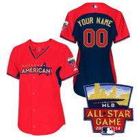 All-Star 2014 American League Women's Personalized  BP Jersey
