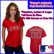 LA Angels of Anaheim Authentic Personalized Women's Red Jersey