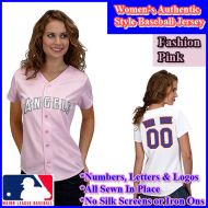 LA Angels of Anaheim Womens Personalized Fashion Pink Jersey