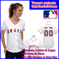 LA  Angels of Anaheim Authentic Personalized Women's White Jersey