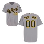 Oakland Athletics Authentic Style Personalized Road Gray Jersey