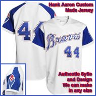 Atlanta Braves Authentic Throwback White Cooperstown Jersey #44 Hank Aaron