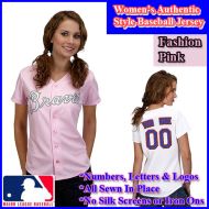 Atlanta Braves Women's Personalized Fashion Pink Jersey