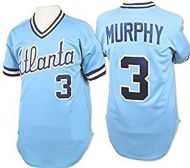 Atlanta Braves Authentic Throwback Blue Jersey #3 Dale Murphy  (Any Name Number) 