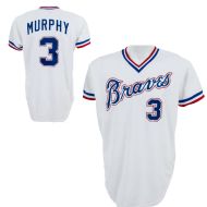 Atlanta Braves Authentic Throwback White Jersey #3 Dale Murphy  (Any Name Number) 