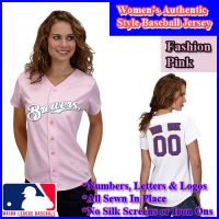 Milwaukee Brewers Women's Personalized Fashion Pink Jersey