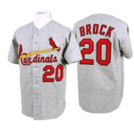 St. Louis Cardinals Legends Classic Road Gray Jersey #20 Lou Brock