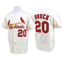 St. Louis Cardinals Legends Classic Home Jersey White #20 Lou Brock