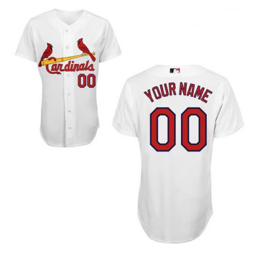 St. Louis Cardinals Authentic Style Personalized Home White Jersey