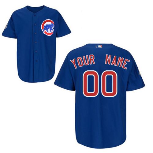 Chicago Cubs Authentic Style Personalized Alternate Blue Jersey