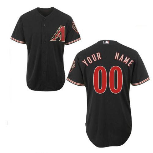 Arizona Diamondbacks Authentic Style Personalized Alternate Home Black Jersey
