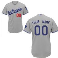 Los Angeles Dodgers Authentic Style  Personalized Road Gray Jersey