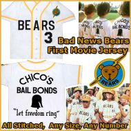 Bad News Bears Movie 1976 Chico's Bail Bonds Baseball Jersey