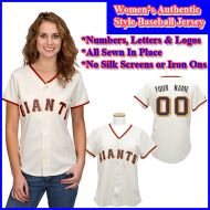 San Francisco Giants Authentic Personalized Women's White Jersey