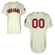  Cleveland Indians Authentic Style Personalized Alternate 2  White Jersey