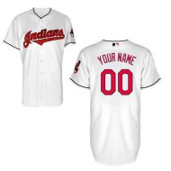 Cleveland Indians Authentic Style Personalized Home White Jersey