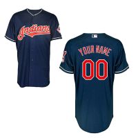 Cleveland Indians Authentic Style Personalized Alternate 1 Blue Jersey