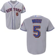 New York Mets Authentic Style Gray Road Jersey #5 David Wright