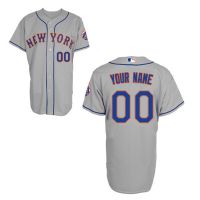 New York Mets Authentic Style Personalized Road Gray Jersey