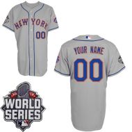 New York Mets Authentic Style Personalized  Road Gray World Series 2015 Jersey