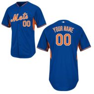 New York Mets Authentic Style Personalized BP Blue Jersey