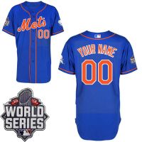 New York Mets Authentic Style Personalized Alt Blue World Series 2015 Jersey