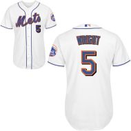 New York Mets Authentic Style White Home Jersey #5 David Wright
