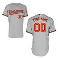 Baltimore Orioles Authentic Style Personalized Road Gray Jersey