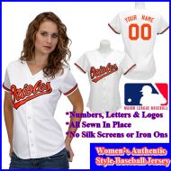Baltimore Orioles Authentic Personalized Women's White Jersey