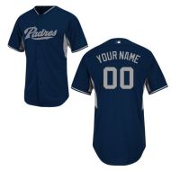 San Diego Padres Authentic Style Personalized Road BP Blue Jersey
