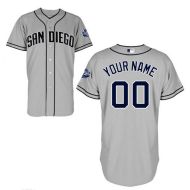 San Diego Padres Authentic Style  Personalized Road Gray Jersey
